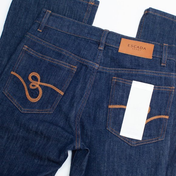 SOLD Escada Flared "Kate" Blue Jeans Sport Size 34 - Picture 5 of 8